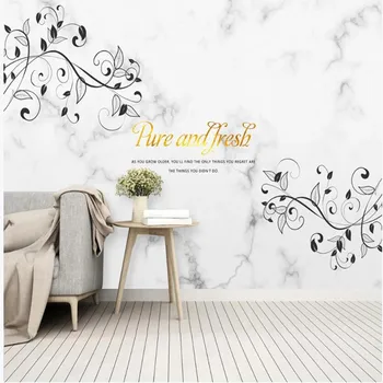 

milofi custom large wallpaper mural modern minimalist nordic plant pattern marble pattern background wall