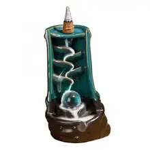 Инновационная форма керамический обратный поток ладан горелка держатель с благовоний конусов домашний декор с 10 шт. благовоний конус