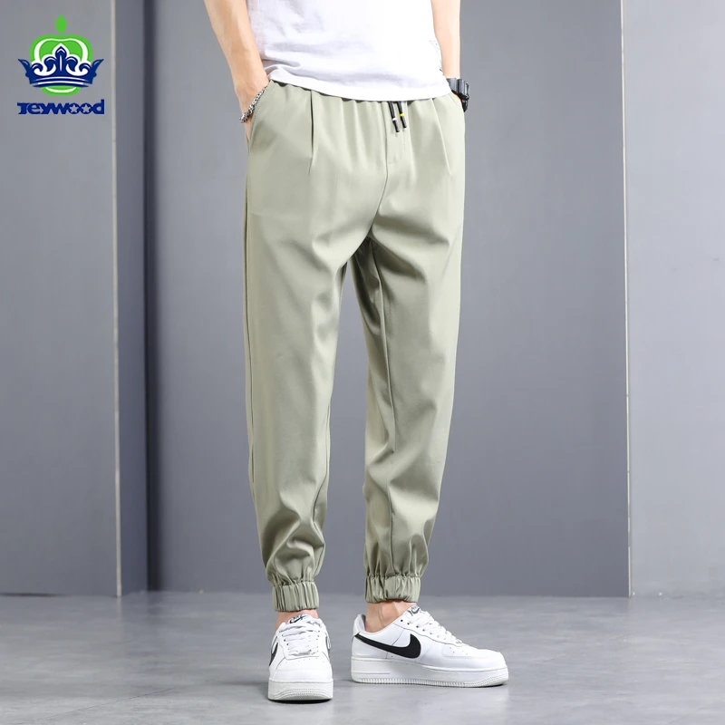 de verano para hombre, ropa fina de tendencia coreana, Joker, deportivo, talla grande M 4 5XL, 2022|Pantalones - AliExpress
