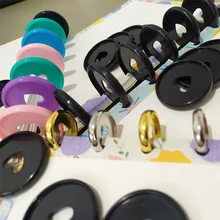 8 шт. 35 мм скрепляющая Пряжка диск Грибное отверстие кнопка блокнот пластик вкладыш катушки 360 градусов складной пластиковый диск пряжка