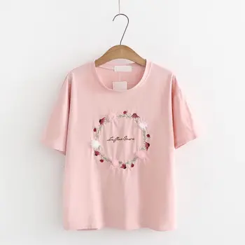 

100% cotton women T shirt casual short sleeve Tshirt female o-neck loose women t-shirt t shirt