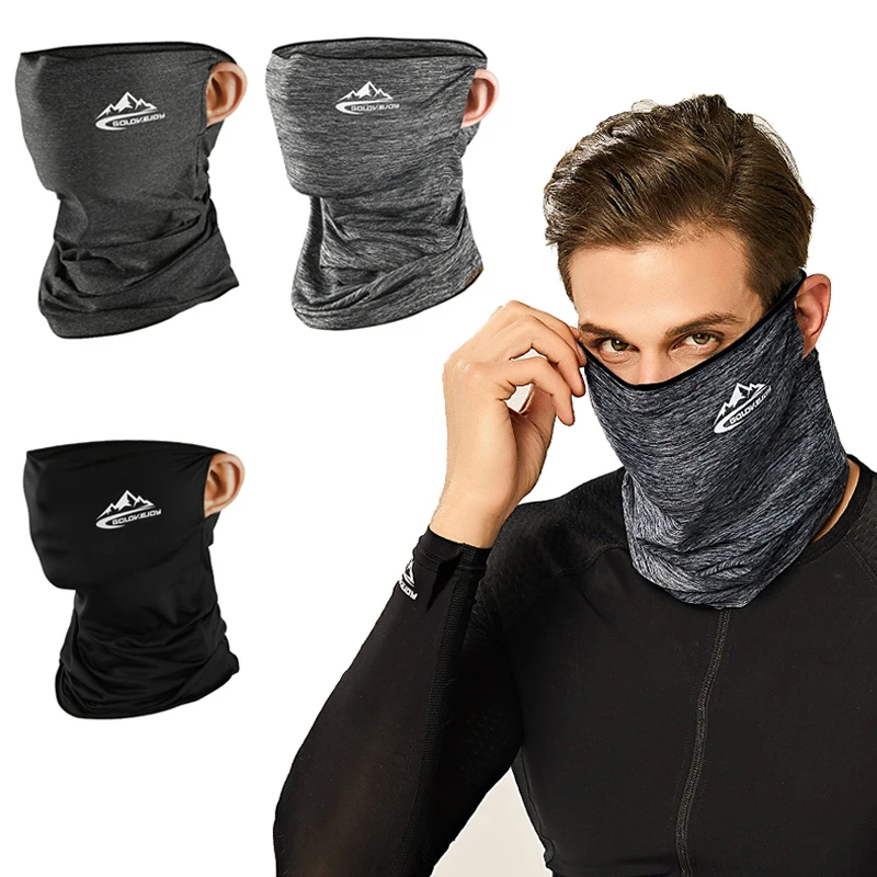 Cycling Hiking Sunscreen Face Mask Scarf Ice Silk Men Motorcycle Sports ...