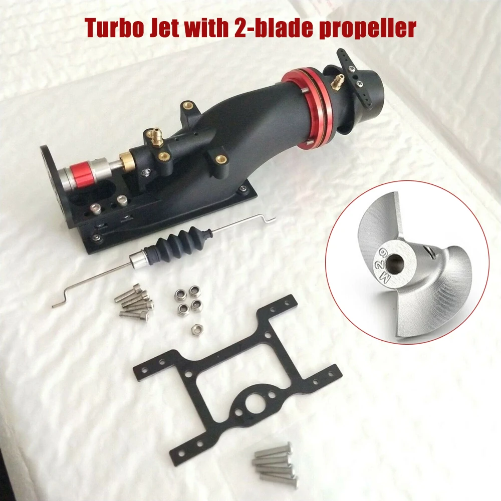2-blade propeller Turbo струей воды двигатель реактивный 36/40 бесщеточный двигатель брызг воды двигателя для DIY RC рыбацкая лодка Электрический струйный насос двигателя Наборы - Цвет: 2-blade propeller
