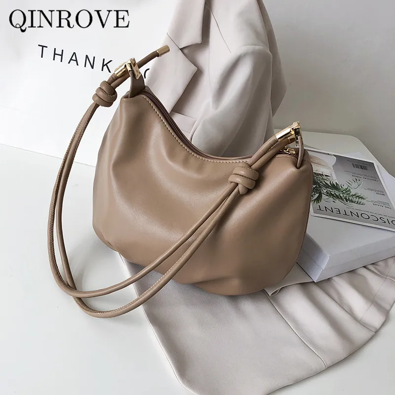

Foldable Soft PU Leather Shoulder-bags Crossbody Bags Solid Bag High Quality Fashion 2020 Trend Small Casual for Women Clutch