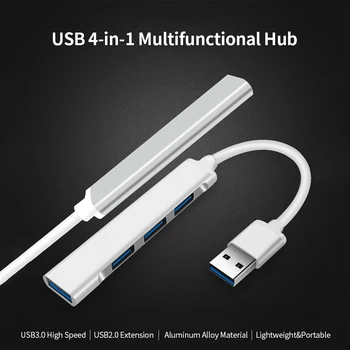 

Adapter Converter 4-in-1 Multifunctional USB3.0 Hub USB3.0 to USB3.0 USB2.0 Hub USB3.0 Aluminum Alloy Hub for PC Laptop