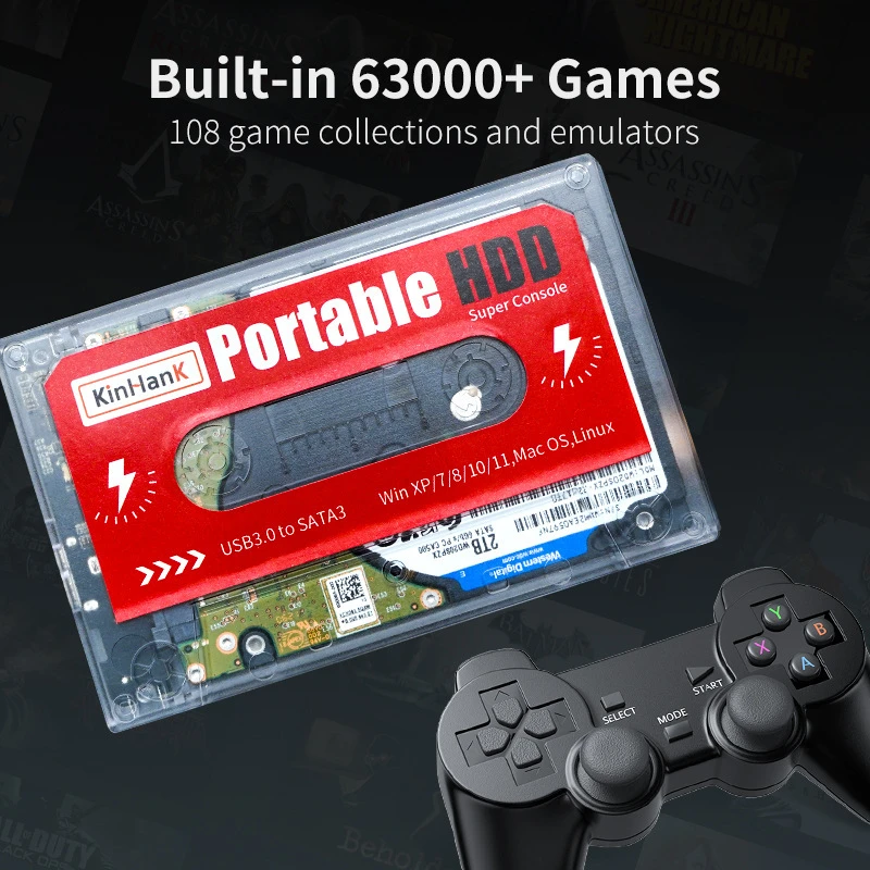 2tb Hdd 2 5 External Game Hard Drive Disk Games For Ps2 Ps3 Ps1 Sega Saturn Wii Dc Wiiu For Pc Laptop Super Console X Pc Video Game Consoles Aliexpress