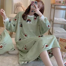 Зимняя фланелевая юбка для сна; сетевая Пижама знаменитостей; M-XL