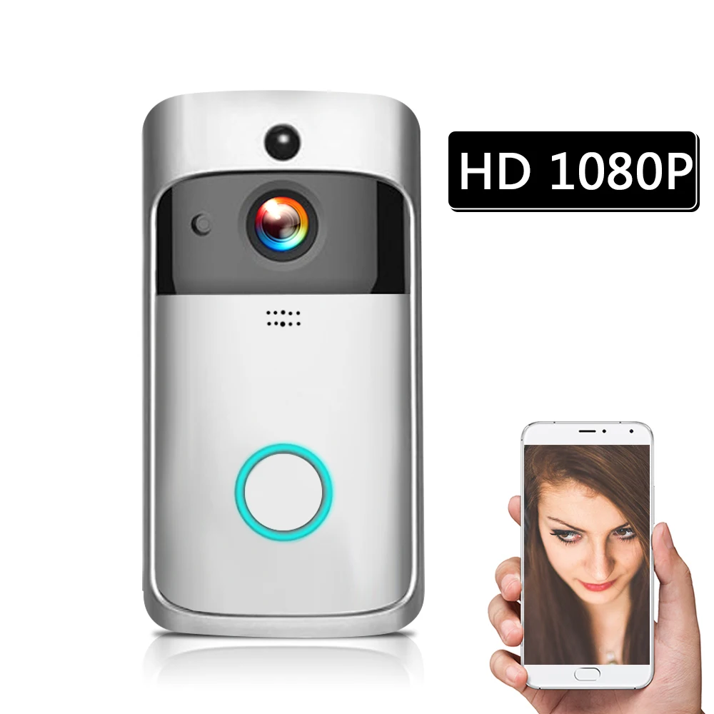 1080P беспроводной видеодомофон Wi-Fi видео дверной телефон Визуальный дверной звонок wifi дверной Звонок камера для квартиры ИК сигнализация безопасности