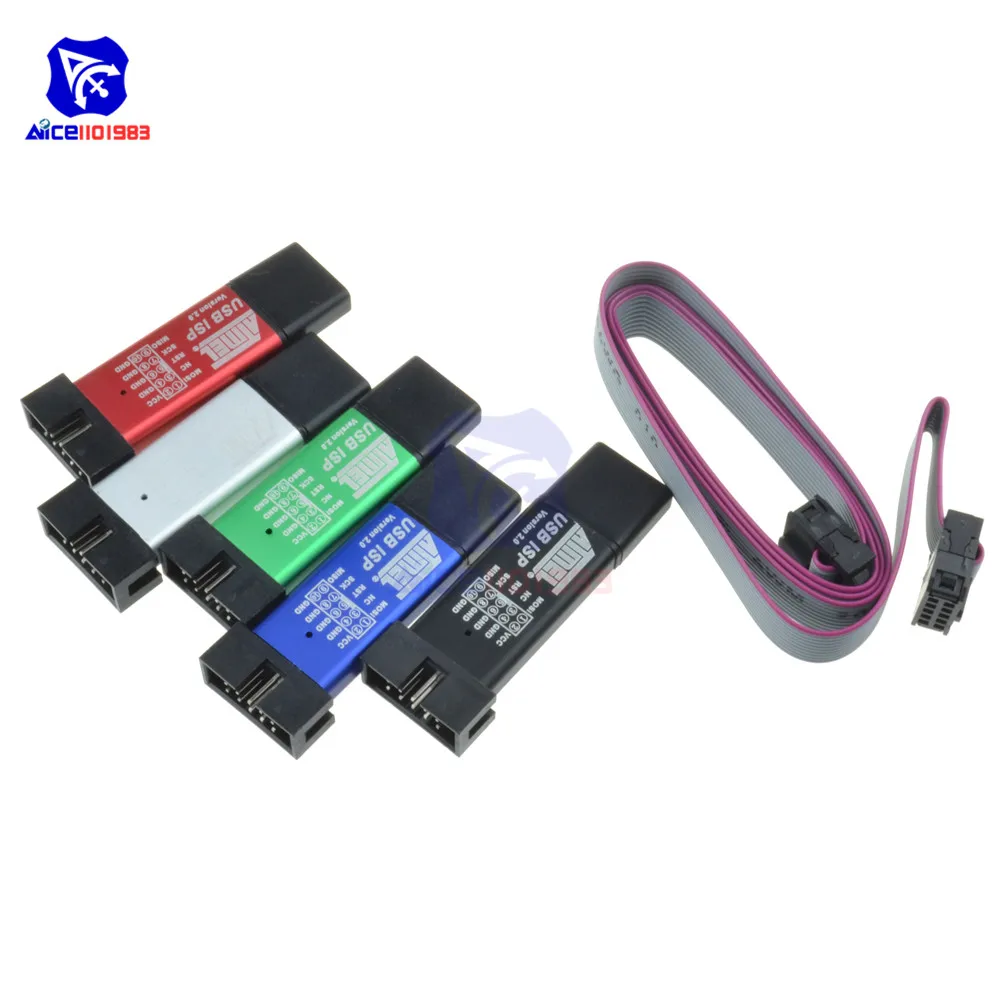 Mini USBISP USBASP Programmer Aluminum for 51 ATMEL AVR WIN7 64 M