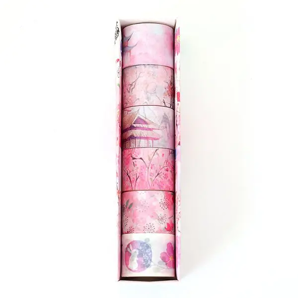 Washi Tape Set Masking Tapes Washitape Fruit Stickers Scrapbooking Wash Cinta Adhesiva Decorativa Decorative Kawaii Papelaria - Цвет: 6 pcs sakura washi