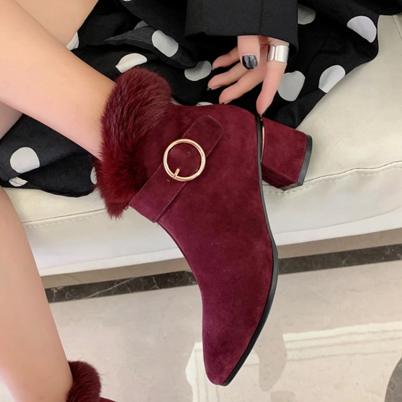 Women's Boots New High-Heeled Platform Over-the-Knee Boots Shoes Shoes Side Zipper Chunky-Heel Hose