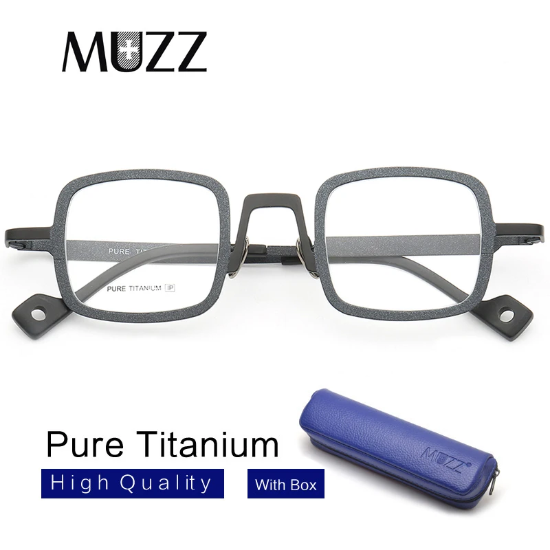 Оправа для очков из чистого титана, Мужские квадратные оптические оправы по рецепту, мужские классические полные очки, очки унисекс, оправа для очков