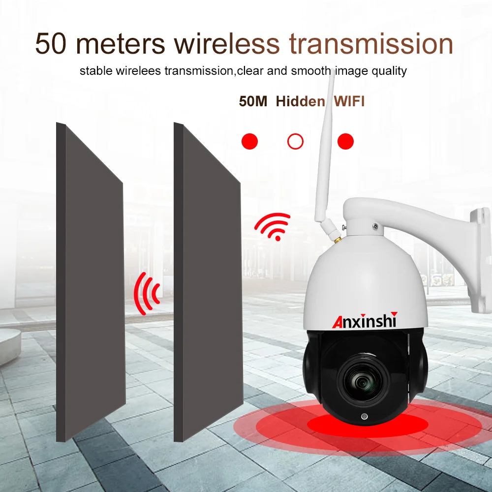  5MP 20X Optical Zoom WIFI PTZ High Speed Dome IP Camera 2MP Wireless Outdoor Audio onvif P2P IR 120