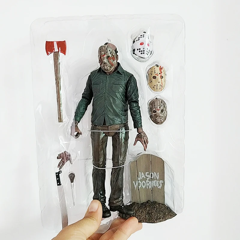 Tanie 18cm oryginalny NECA piątek części 5 13th PartV Part5 nowy początek Jason Voorhees pcv Action model figurki zabawki lalki prezent