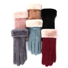 Женские зимние теплые перчатки для катания на лыжах с сенсорным экраном, женские спортивные перчатки с подкладкой из пуха