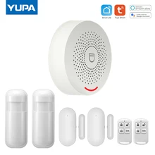 WIFI Intelligent Alarm Security System With Motion Sensor Smart Life&Tuya App Control Compatible With Alexa & Google Assistant