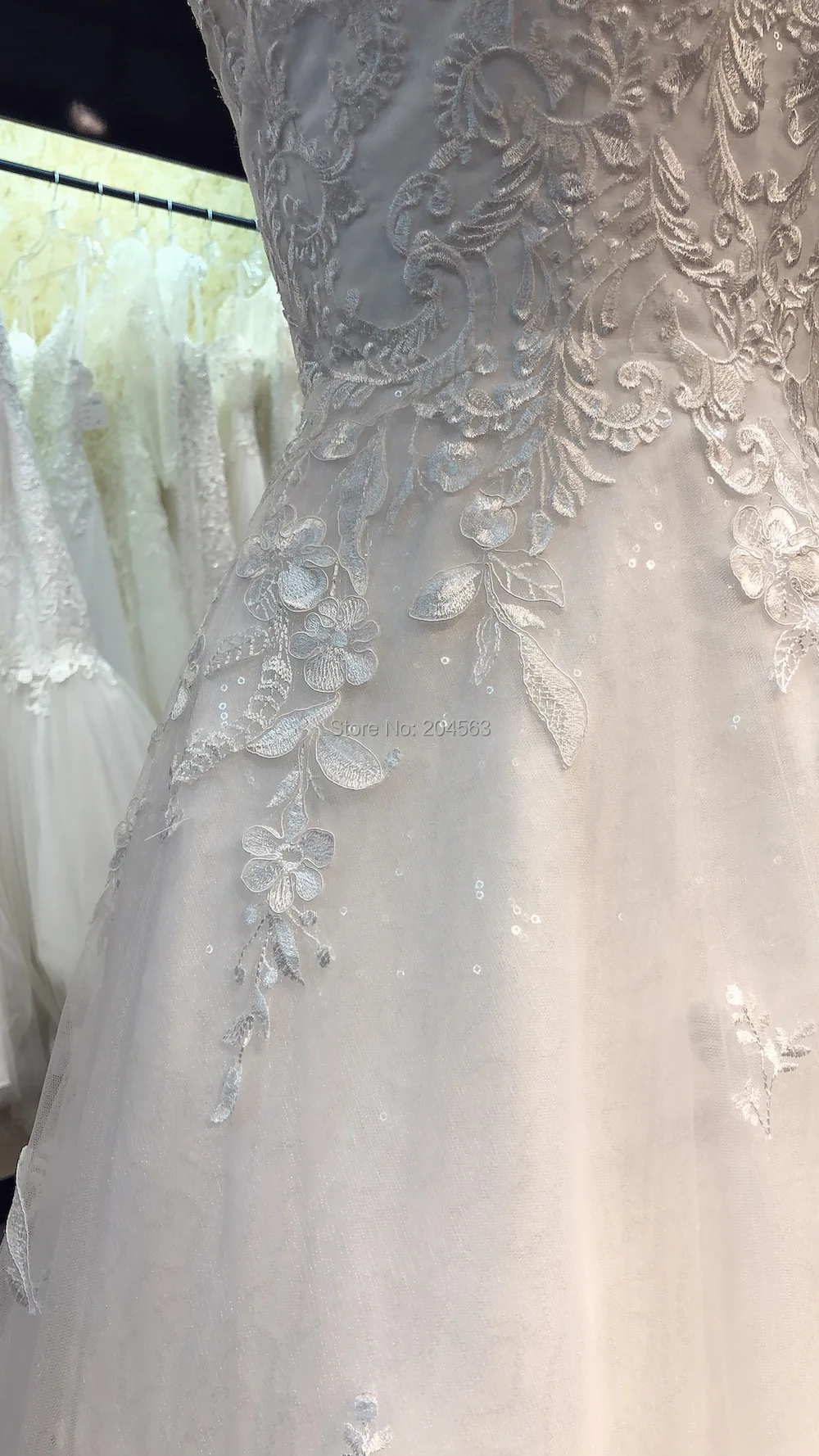 Элегантное свадебное платье с v-образным вырезом Vestido De Noiva с бусинами
