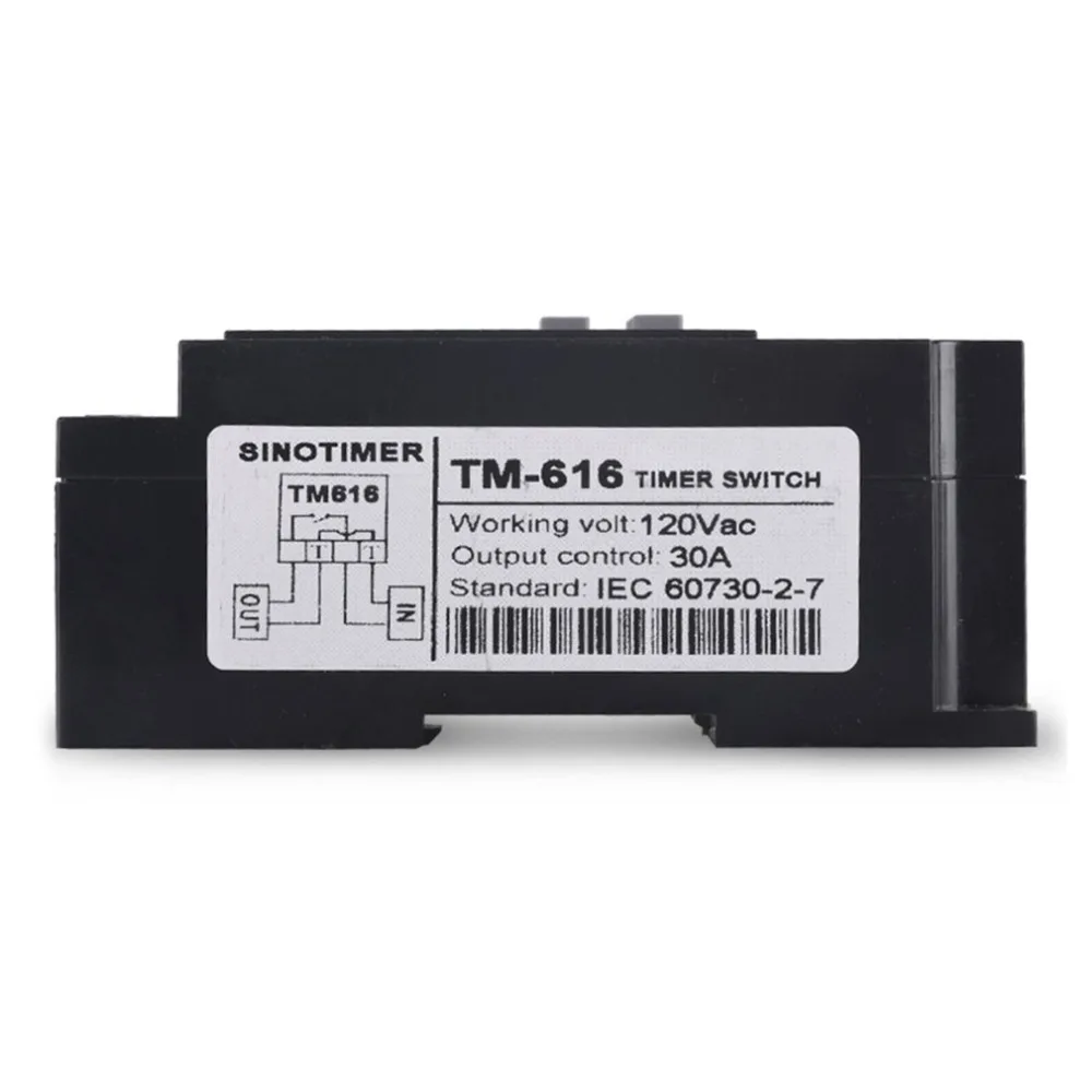 SINOTIMER TM616B-2 30A 220 в электронный Еженедельный программируемый цифровой таймер реле времени таймер управления на din-рейку крепление