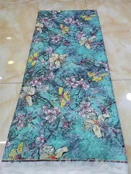 

High Quality Stone French Lace Fabric Nigerian Embroidery Tulle fabric FHD22