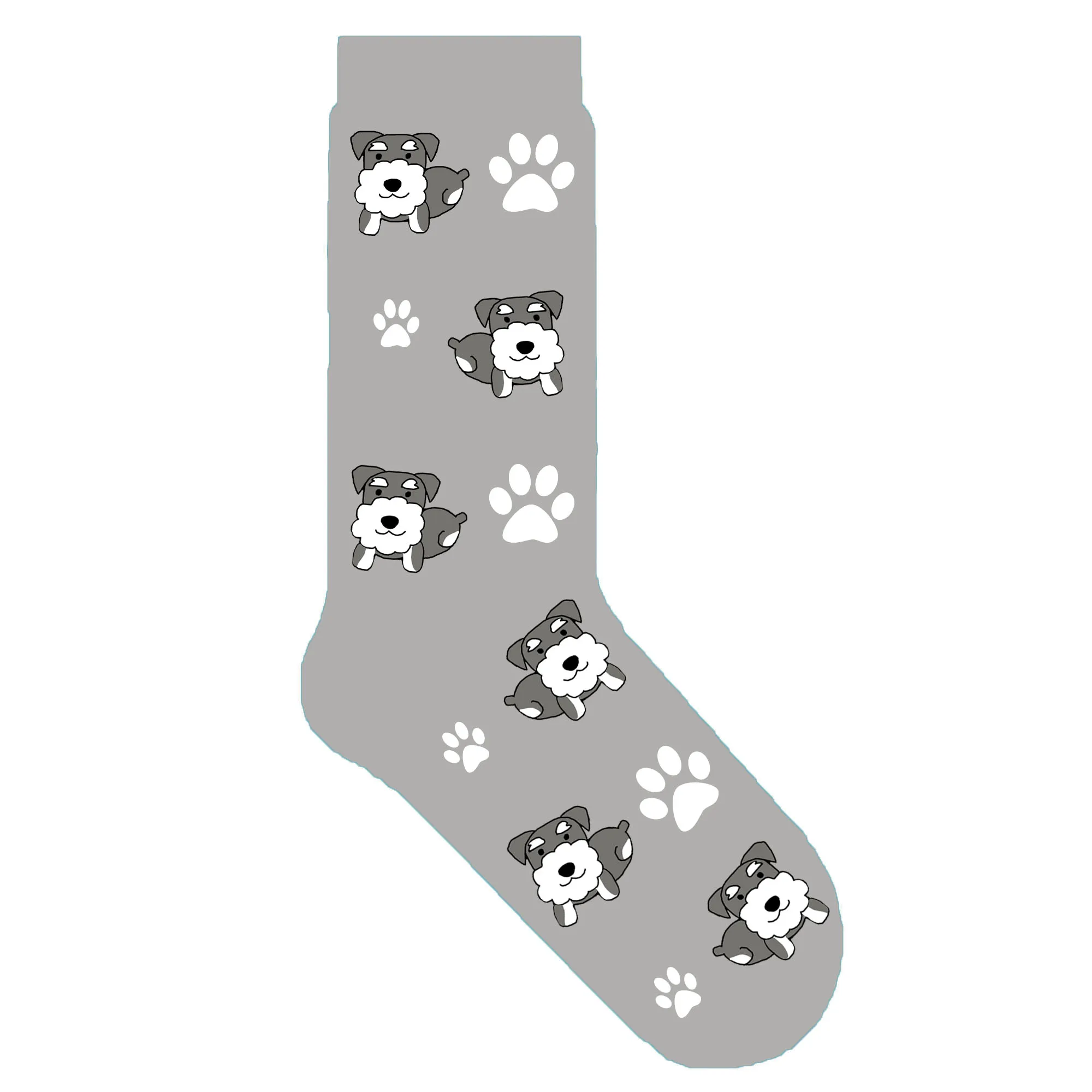 Шнауцер собака носки для человека унисекс милые лапы Шнауцер щенок тема подарок для женщин 50 пара/лот - Цвет: Серый