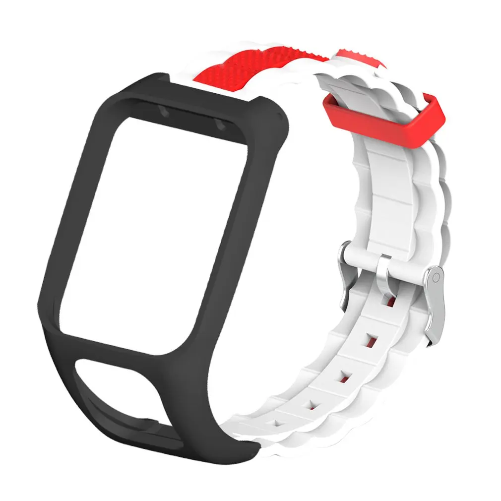 Для Tomtom Runner3 для Tomtom Adventurer три бусины волна Двухцветный силиконовый ремешок Профессиональный Гладкий минималистичный дизайн