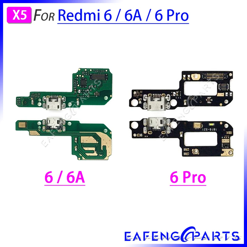 Печатная плата лента Flex для Xiaomi Redmi 6 6A Pro USB порт зарядного устройства гибкий