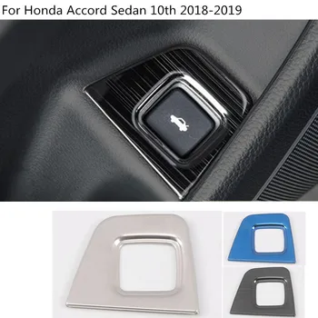 

Car Stainless Steel Back Tail Door Rear Trunk Switch Trim Panel Frame Button 1pcs For Honda Accord Sedan 10th 2018 2019 2020