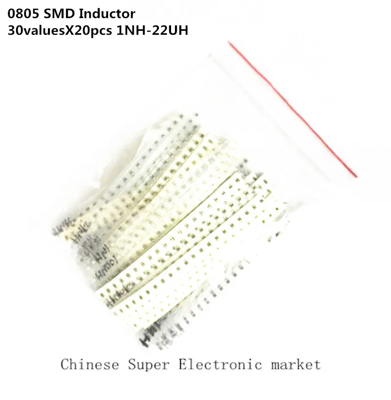 0805 SMD индуктор 30valuesx20шт = 600 шт./лот 1NH 22UH упаковка электронных компонентов Индуктор