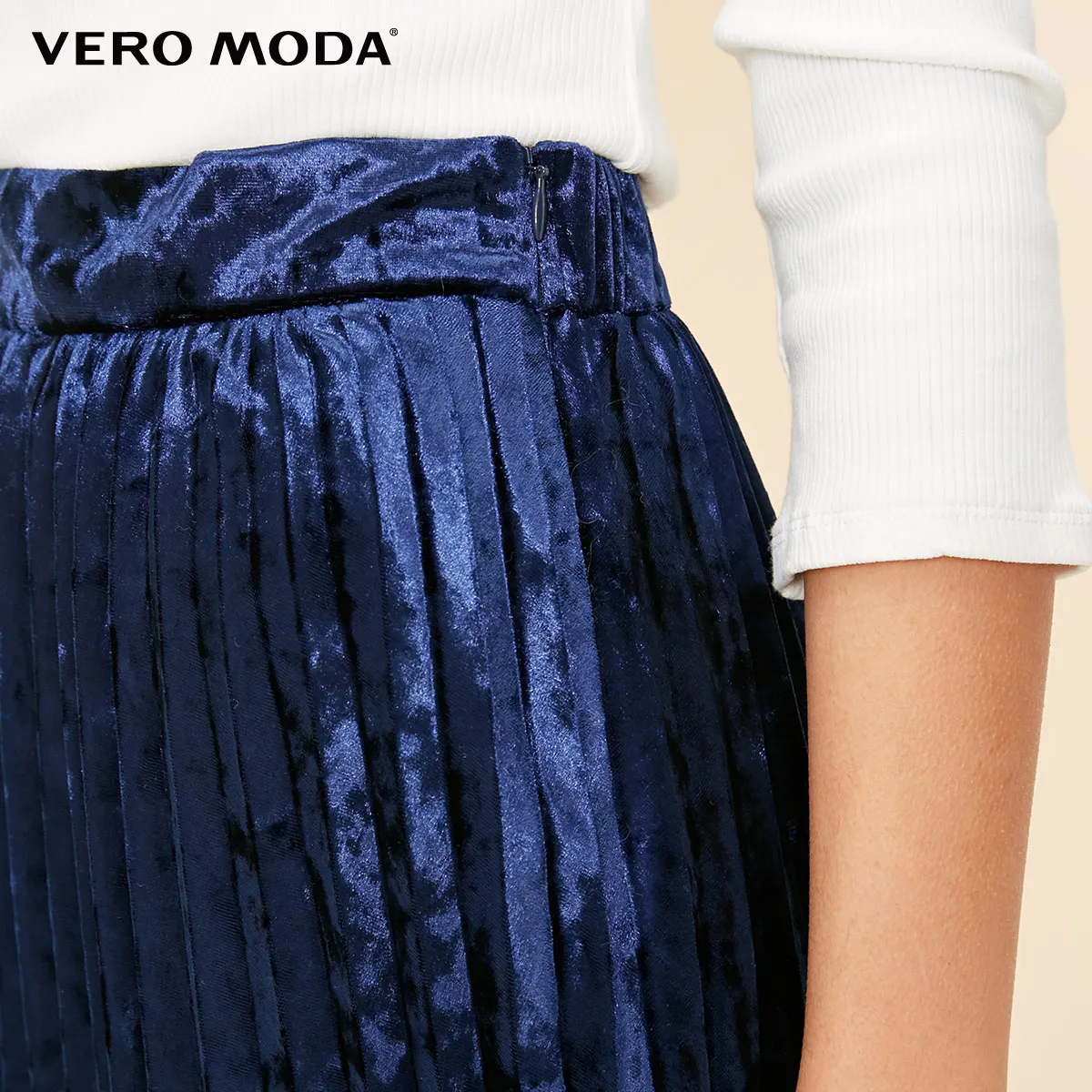 Vero Moda Новые поступления боковая молния бархатные многоярусные Плиссированные Длинные юбки | 318416510