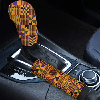 

INSTANTARTS African Traditional Tribe Pattern Anti-Slip Car Hand Brake Gear Cover for Ladies Elastic Car Hand Brake Lever Covers