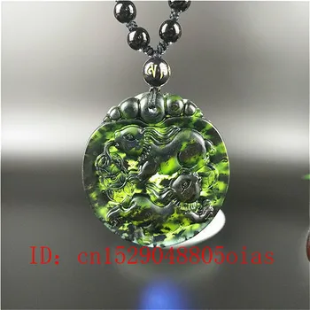 

Certified Chinese Natural Black Green Jade Rabbit Pendant Beads Necklace Charm Jewelry Hand Carved Amulet Gifts for Men Her