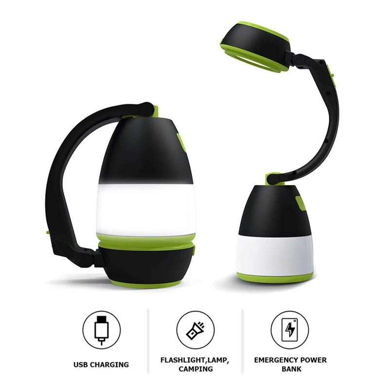 Camping Light USB Rechargeable 3 In 1 Tent Light Camp Lamp Led Camping Light Portable Led