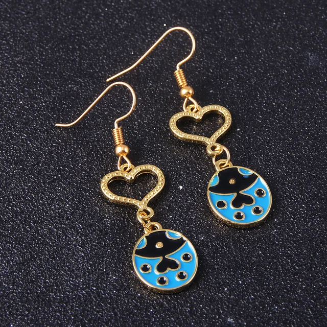 New Anime JoJo's Bizarre Adventure Cosplay Earrings Giorno Giovanna  Cosplay Eardrop Earring Ladybird For Women Men Jewelry - AliExpress