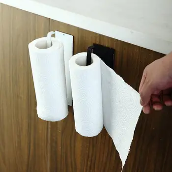 

Roll Paper Holder Self-adhesive Toilet Towel Storage Rack Tissue Hanger Cabinet Hang Shelf Bathroom Kitchen Storage Shelf Rack