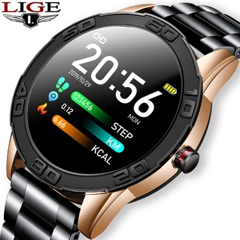 

LIGE 2020 Smart Watch Men Heart Rate Blood Pressure Information Reminder Sport Waterproof Smartwatch smart band for Android iOS