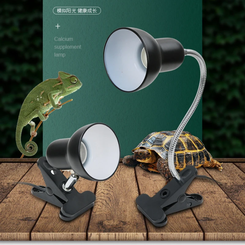 UVA+UVB 3.0 Reptile Lamp Holder Set with Clip-on Thermometer Hygrometer Lizard Turtle Tortoises Basking Heating Bulb 220V