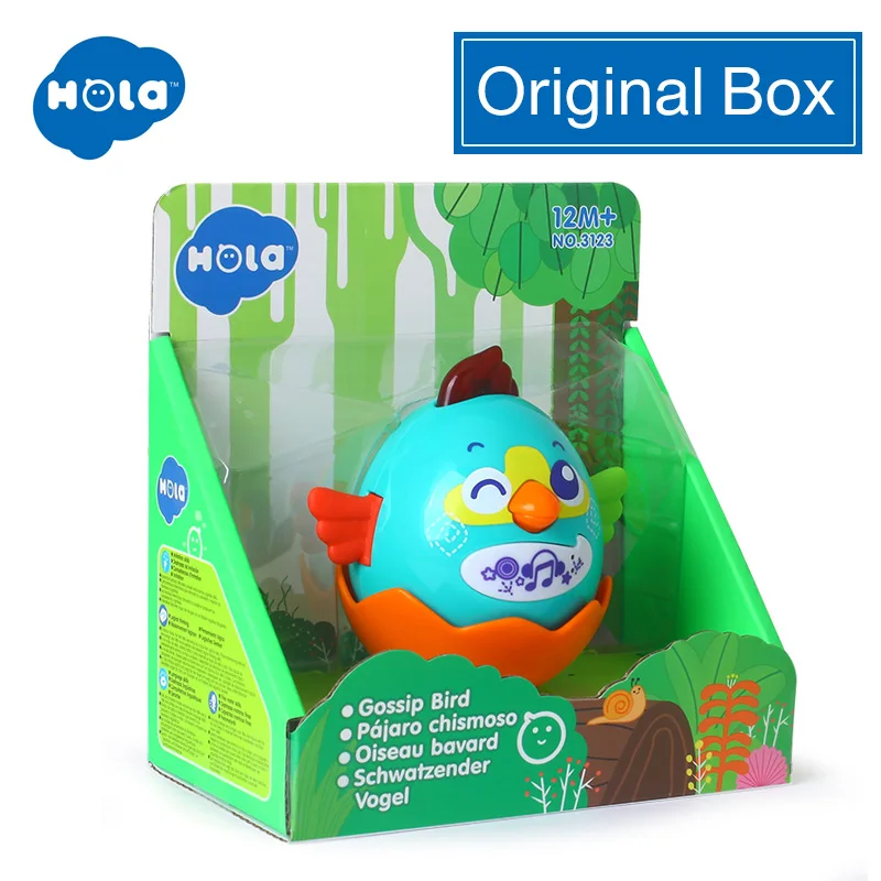 HOLA игрушки 3123 птицы домашние животные музыка электрическая птица Поющая птица игрушки с музыкой/Рождественский подарок для детей случайный цвет - Цвет: ORIGINLA BOX