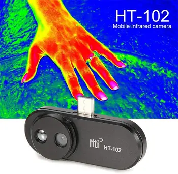 Cámara térmica infrarroja para teléfono móvil HT-102, compatible con imágenes de vídeo para Android tipo C, Detector de temperatura de imagen térmica 1