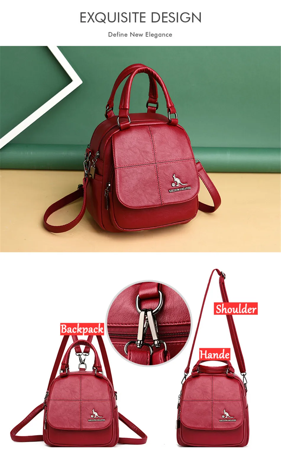 Bagpack Luxury Women Backpack Leather Backpacks for Teenage Girls Female School Shoulder Bags For Women mochila feminina