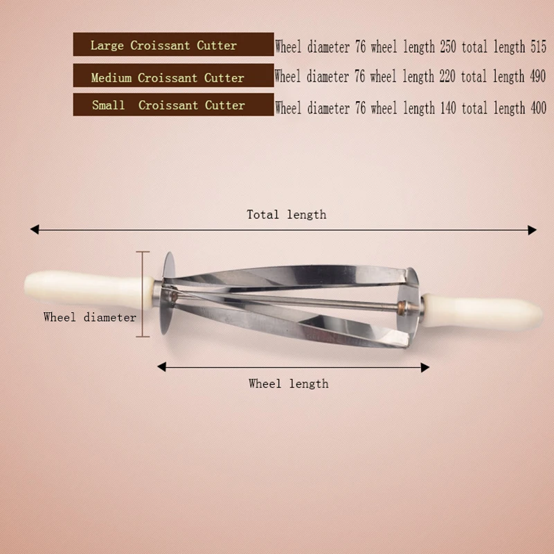 Роликовый нож для Круассанов из нержавеющей стали, круглый нож для приготовления Круассанов, хлебобулочные Инструменты для тортов, кондитерских резаков, кухонные гаджеты