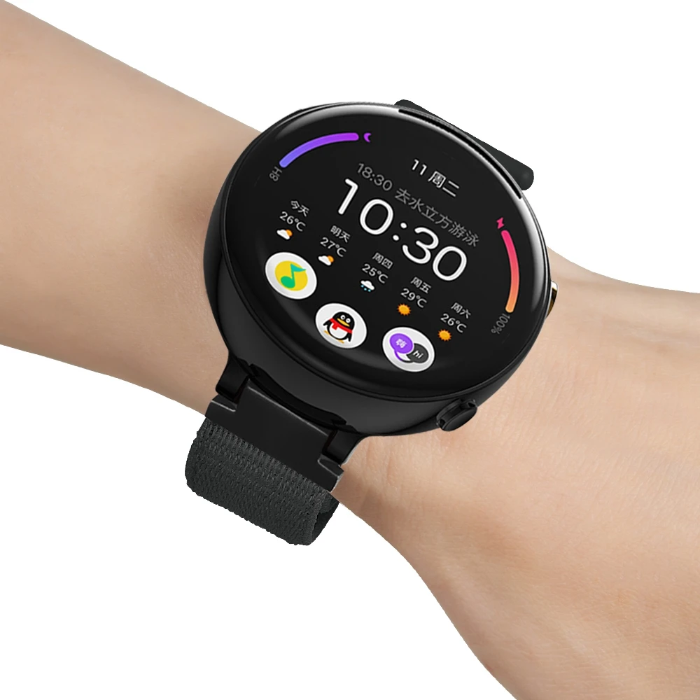 HANGRUI нейлоновый сменный ремешок для Xiaomi Huami Amazfit Смарт-часы 2(A1807) Verge 2 нейлоновая Спортивная петля ремешок дропшиппинг