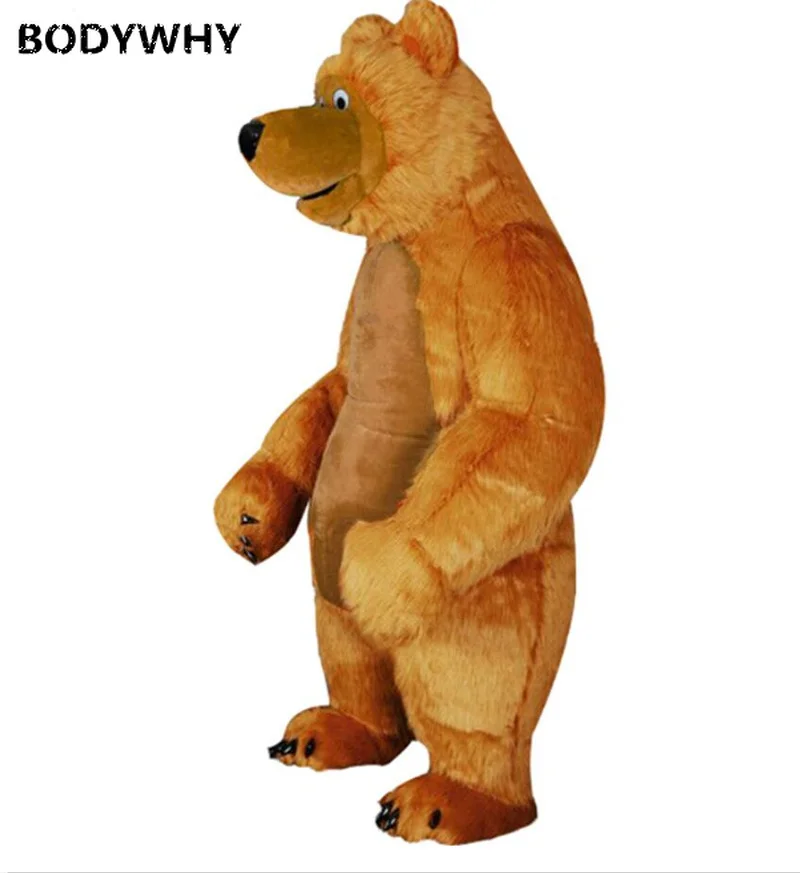 

Inflatable Big Brown Bear Mascot Costume Suits Cosplay Adults Fancy Dress Outfit Handmade Cartoon Character Mascot Costume Gift