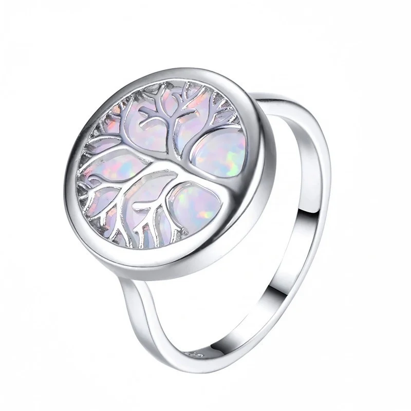 

Fashion Opal Mystery Tree Opal Ring Fashion Bride Wedding Charm Jewelry Valentine's Day Gift
