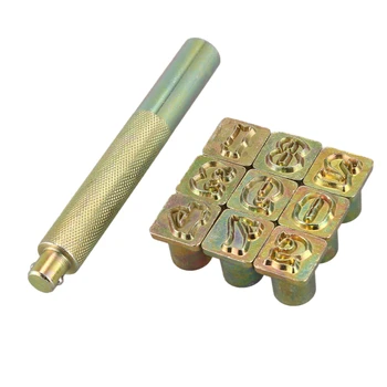 

10Pcs Digital Leather Embossed Printing Punch Tool Metal Stamp Set Leather Tool