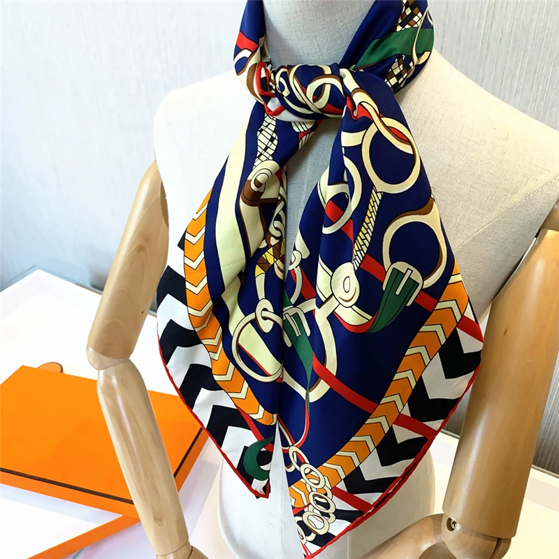 Luxury Brand Spring New Products Fashion Large chain twill scarf