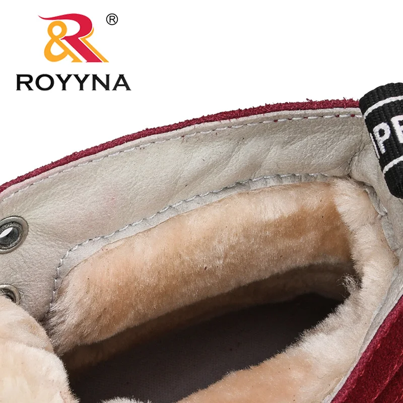 ROYYNA/ г. Новые дизайнерские модные женские ботинки замшевая кожаная обувь рабочие ботильоны Feminimo/женские ботинки с перекрестной шнуровкой для взрослых