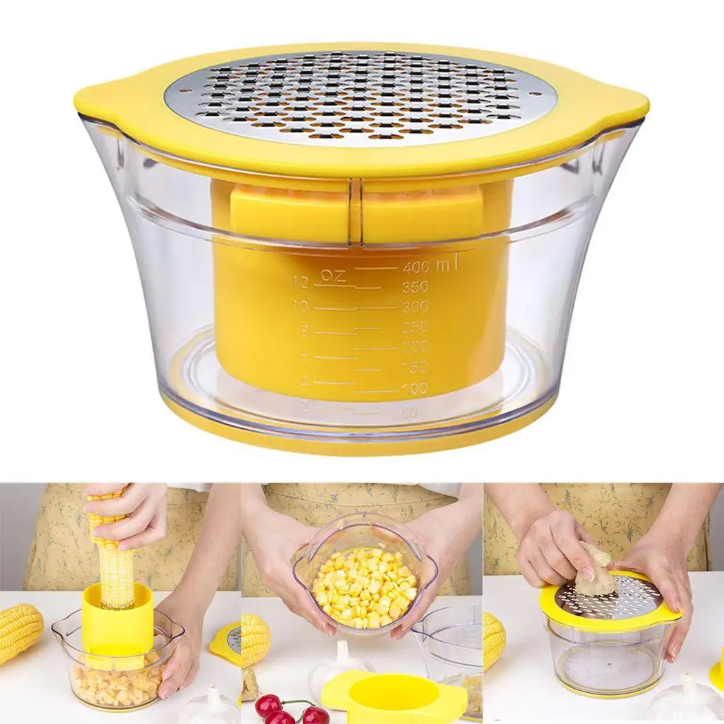 yellow Кухонный полезный гаджет слайсер Кукуруза Стриппер сепаратор Овощечистка молотилка для кухни инструмент - Цвет: yellow