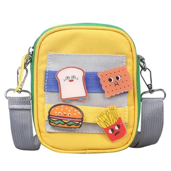 

Harajuku Canvas Retro Messenger Bag Cute Casual Small Crossbody Bag Children Ins Cartoon Mini Mobile Phone Bags New