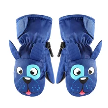 Перчатки для катания на лыжах для мальчиков и девочек, водонепроницаемые перчатки для снегохода, ветрозащитные зимние теплые перчатки для сноуборда, детские перчатки для катания на лыжах