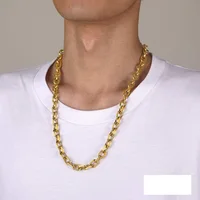 Chaîne O en acier inoxydable pour hommes et femmes, collier Rolo pour pendentif, couleur or/argent/noir, lien de câble, cadeau 2mm 3mm 4mm 5mm 6mm de large 3
